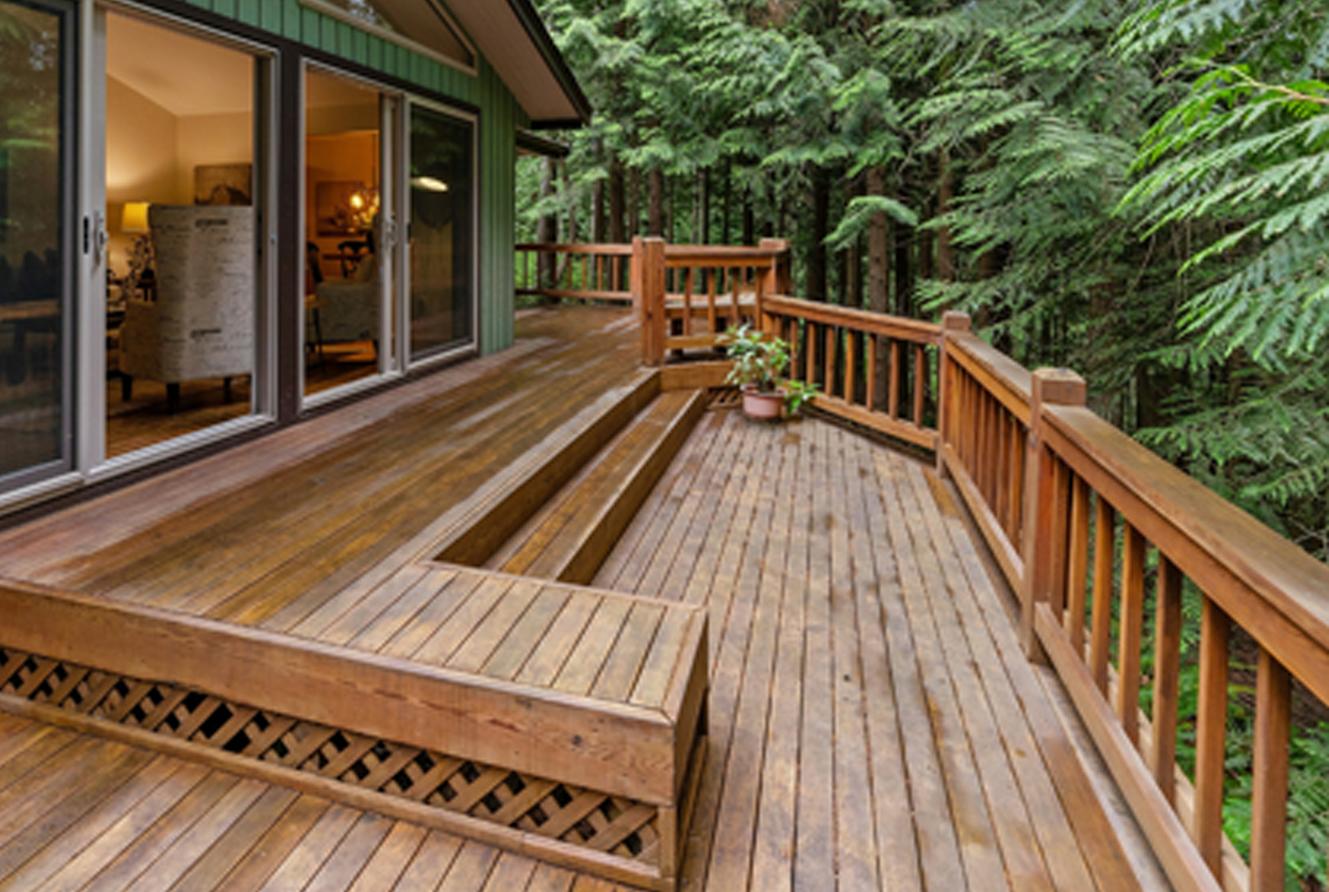 Custom Wooden Deck Build